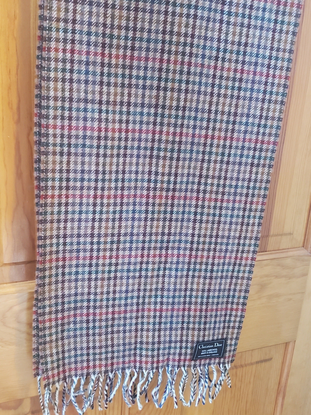 Vintage Christian Dior Lambswool Scarf Made In England RN 61486